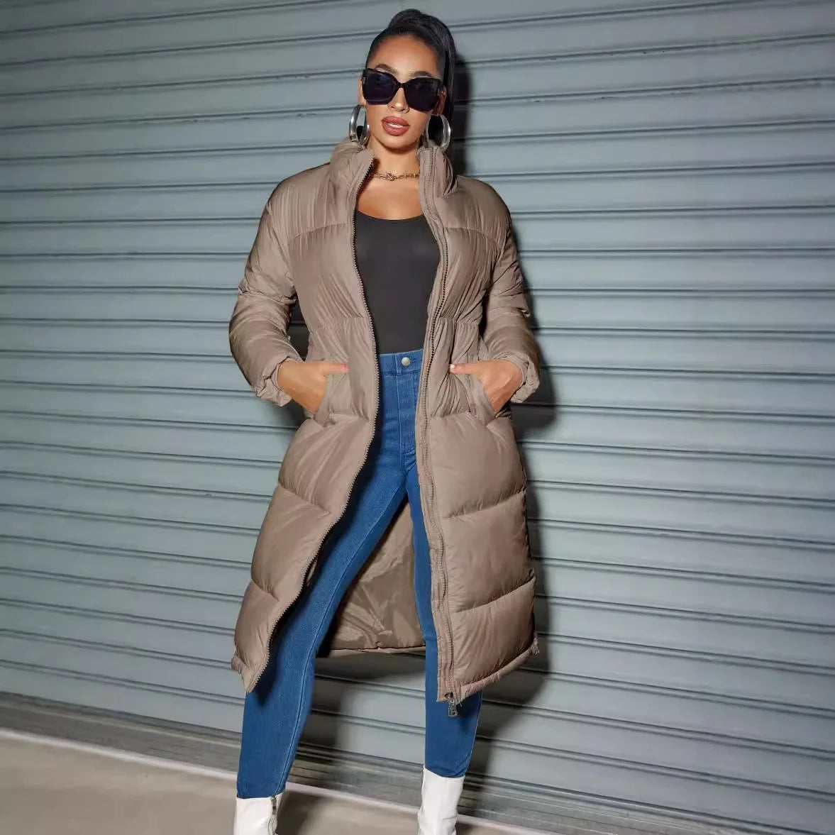 Quilted Parka Warm Elegant
