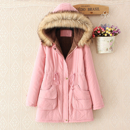 Women's Warm Winter Parka with Sherpa Lining and Faux Fur Hood
