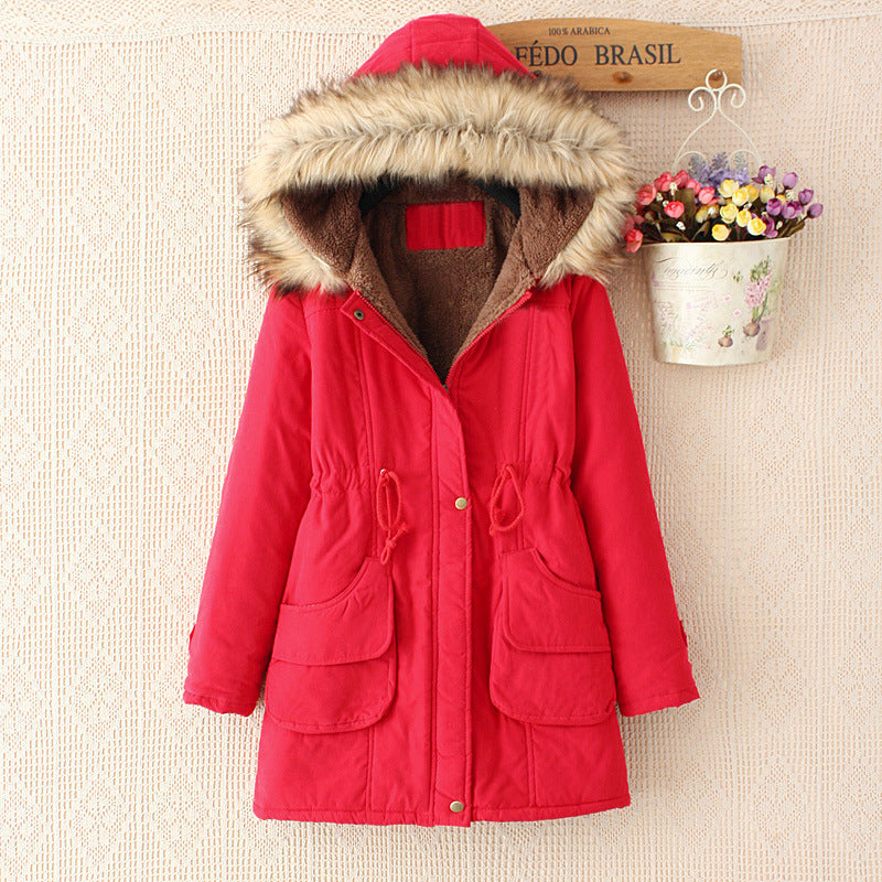 Women's Warm Winter Parka with Sherpa Lining and Faux Fur Hood