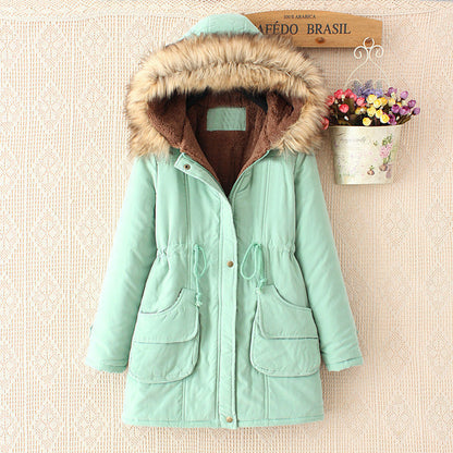 Women's Warm Winter Parka with Sherpa Lining and Faux Fur Hood