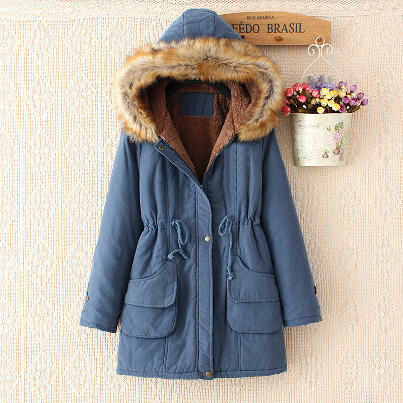 Women's Warm Winter Parka with Sherpa Lining and Faux Fur Hood