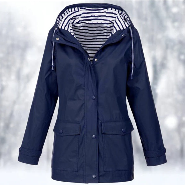 Waterproof Rain Jacket Hood Outdoor