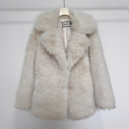 Women's Short Jacket Soft Faux Fur Loose Fit