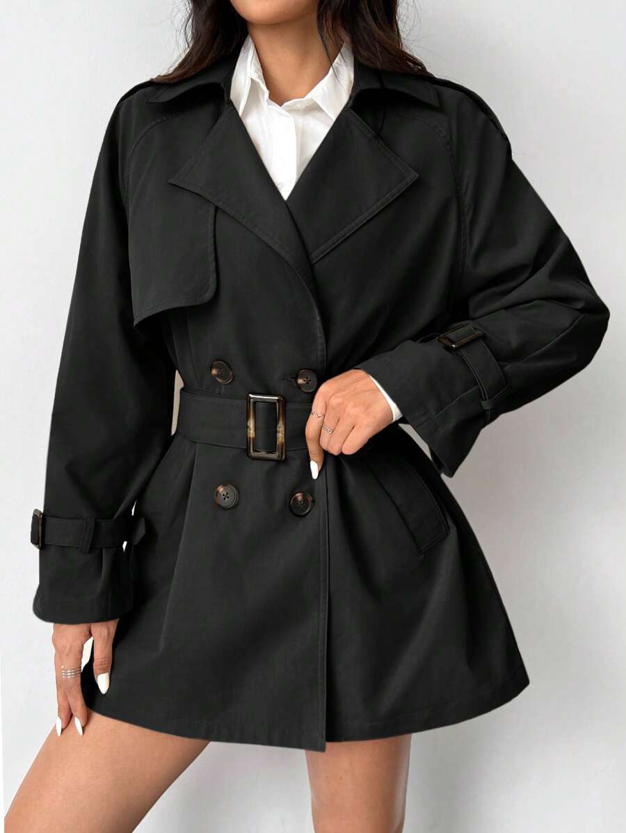 Women's Rain Jacket Short Style Drawstring Waist