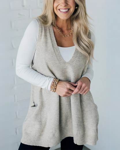Women's Cardigan Sweater V-Neck With Pockets