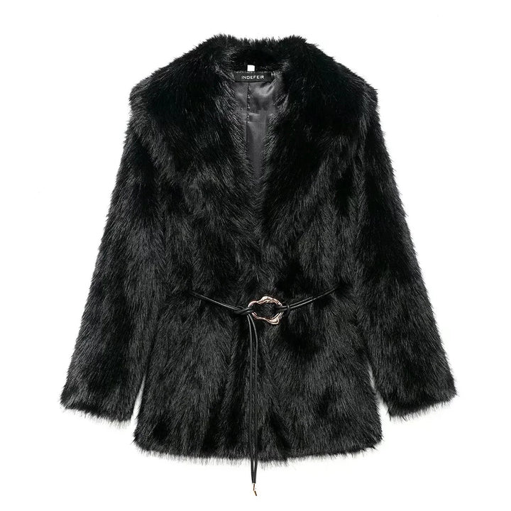 Elegant Winter Coat Long Sleeves Women