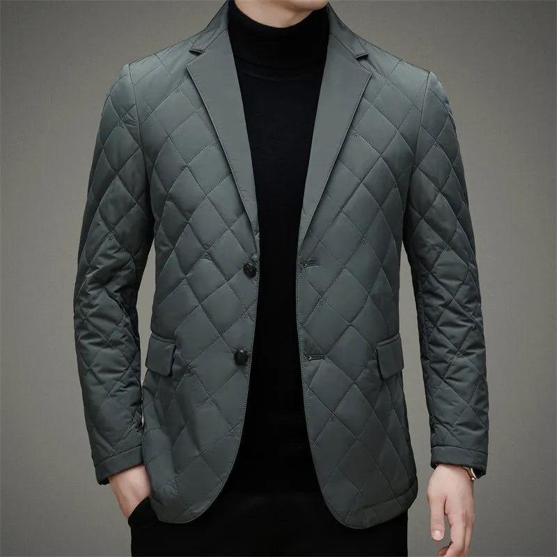 Herren Steppjacke Eleganter Blazer-Stil - IdealeKleiden