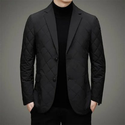 Men's Quilted Jacket, Elegant Blazer Style
