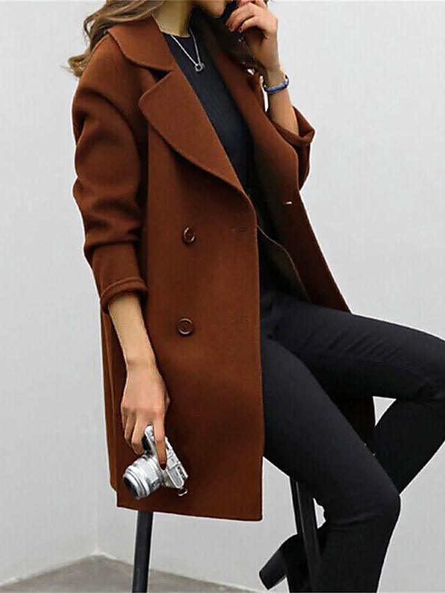 Elegant Black Trench Coat Women's Winter Fashion
