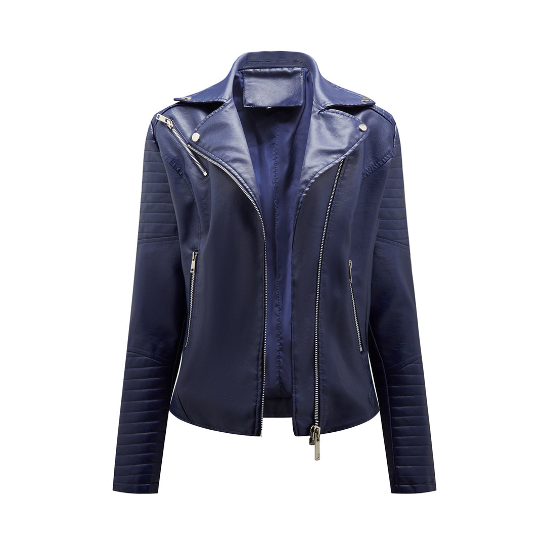 Elegant Women's Leather Jacket Modern Style
