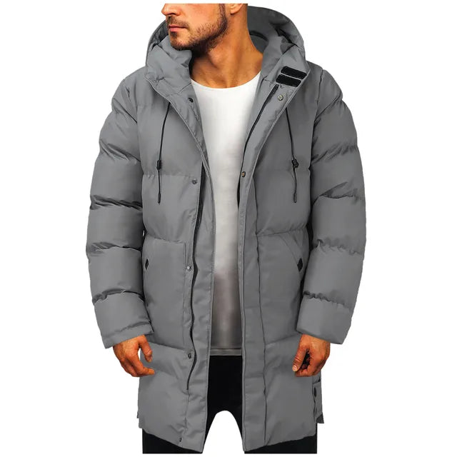 Herren Winterjacke Mittellang Kapuze - IdealeKleiden