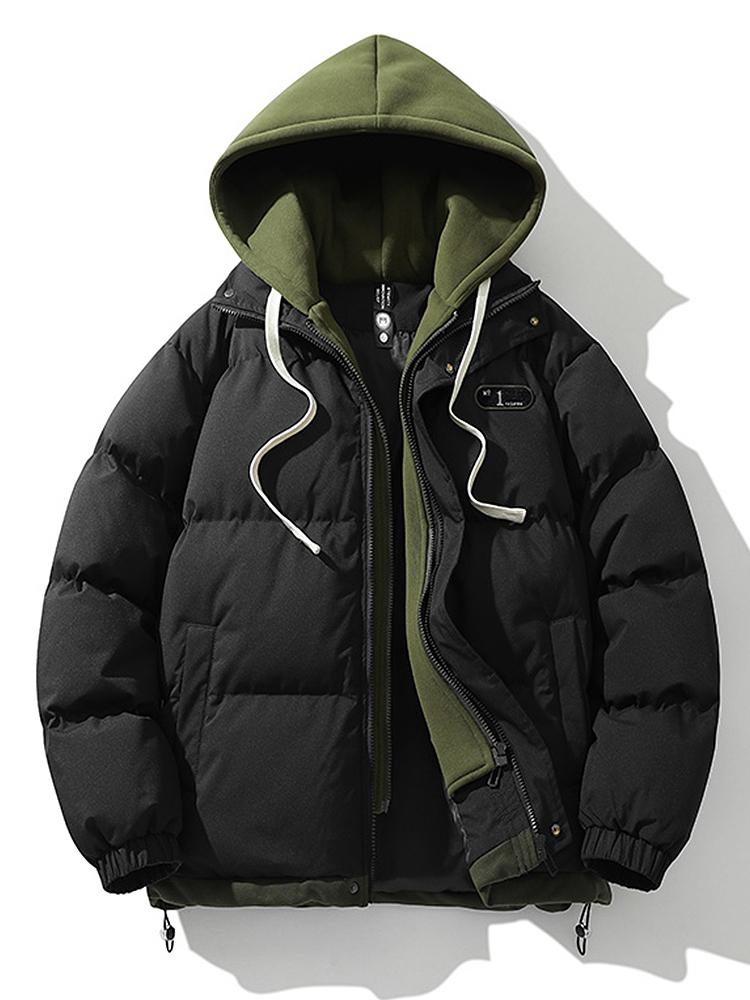 Men's Down Jacket Warm Hooded Winter Coat
