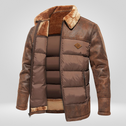 Men's Winter Jacket Warm Fur Collar Zipper
