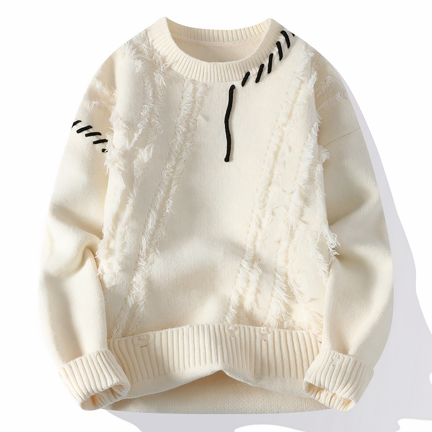 Unique Patchwork Sweater Modern Style