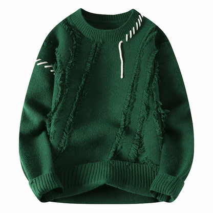 Unique Patchwork Sweater Modern Style