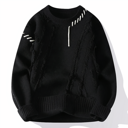 Unique Patchwork Sweater Modern Style