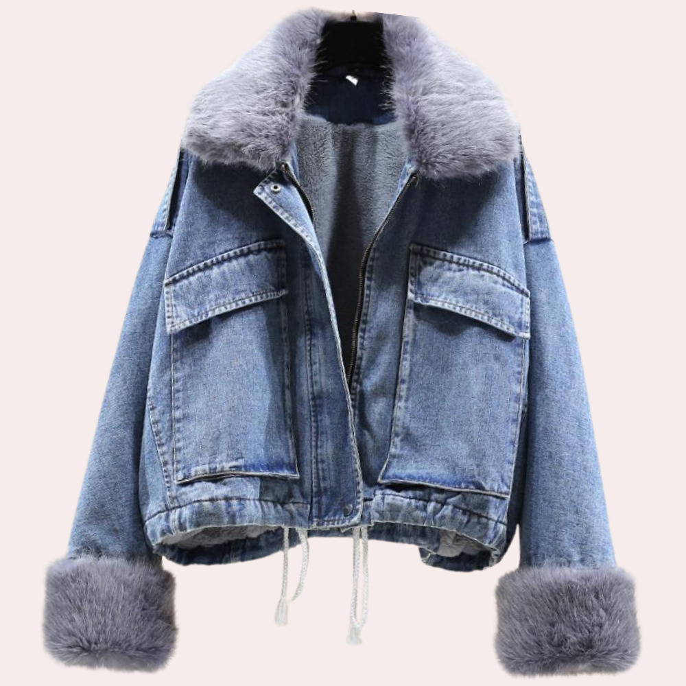 Modern Women's Winter Jacket Denim Style