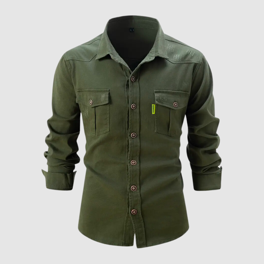 Men's Denim Modern Long Sleeve Shirt