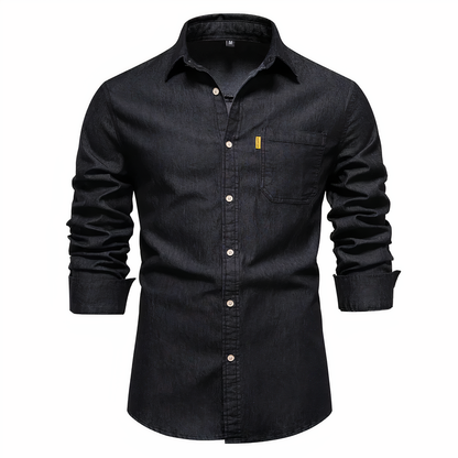 Herren Denim Hemd Modern Langarm - IdealeKleiden