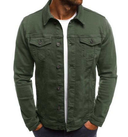 Men's Denim Jacket Slim Fit Summer Jean Jacket