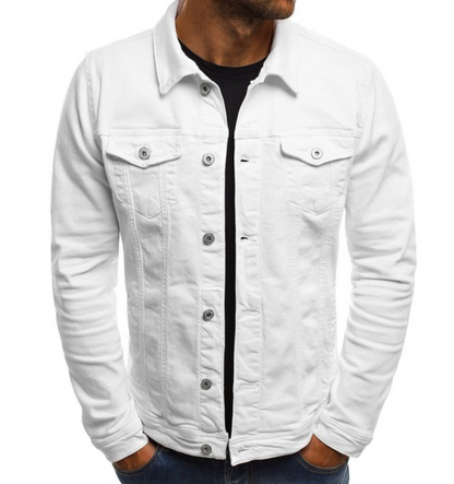 Men's Denim Jacket Slim Fit Summer Jean Jacket