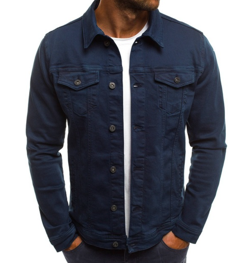Herren Jeansjacke Slim Fit Sommer Modell - IdealeKleiden