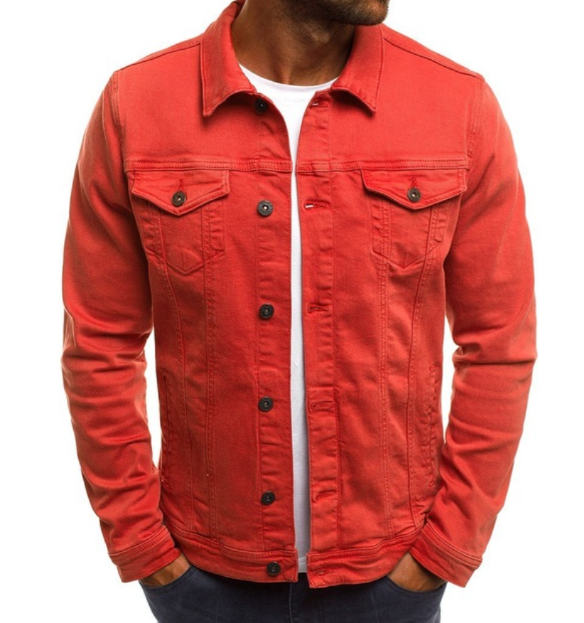 Men's Slim Fit Denim Jacket Summer Model