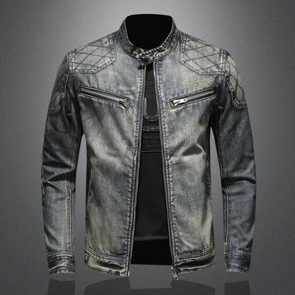 Men's Denim Jacket Zip-Up Autumn Fashion