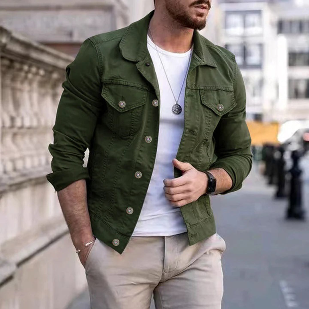 Men's Slim Fit Denim Jacket Summer