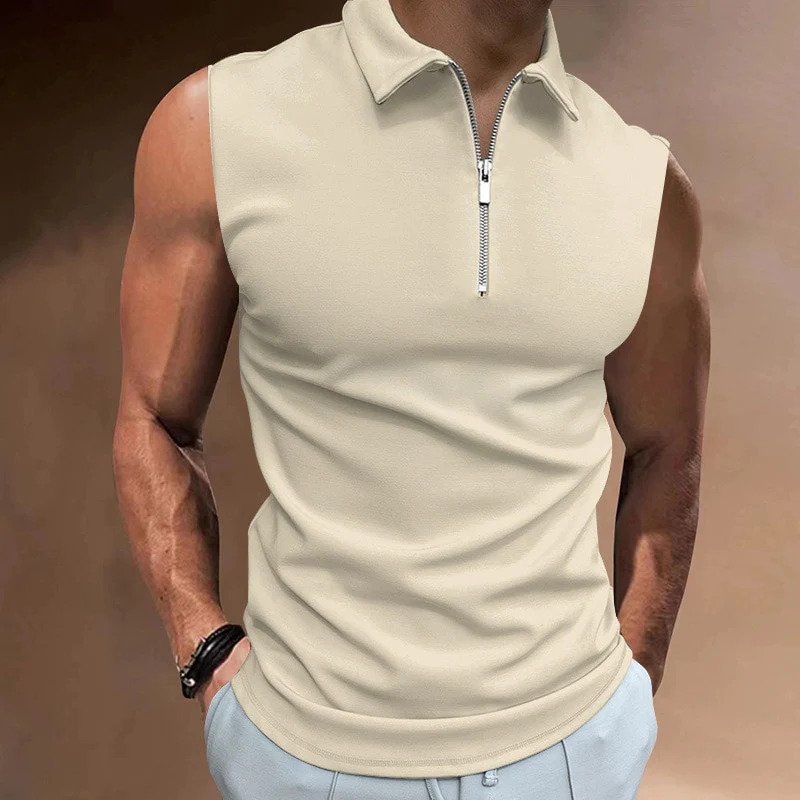Men's Modern Half-Zip Tank Top