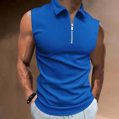 Men's Modern Half-Zip Tank Top