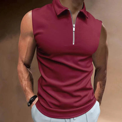 Men's Modern Half-Zip Tank Top