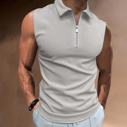 Men's Modern Half-Zip Tank Top