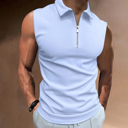 Men's Modern Half-Zip Tank Top
