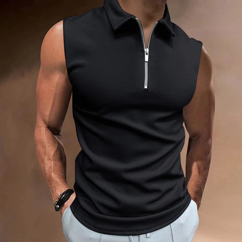 Men's Modern Half-Zip Tank Top