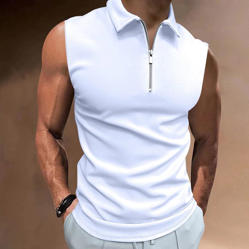 Men's Modern Half-Zip Tank Top