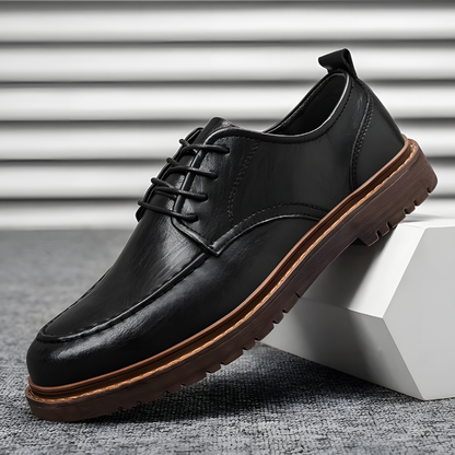 Men's Derby Shoes Leather Black