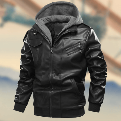 Elegant Leather Jacket Warm and Stylish
