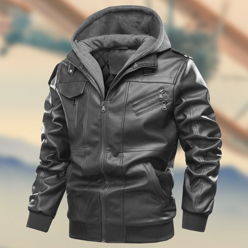 Elegant Leather Jacket Warm and Stylish