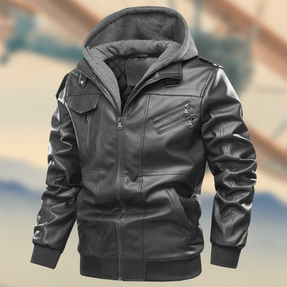 Elegant Leather Jacket Warm and Stylish