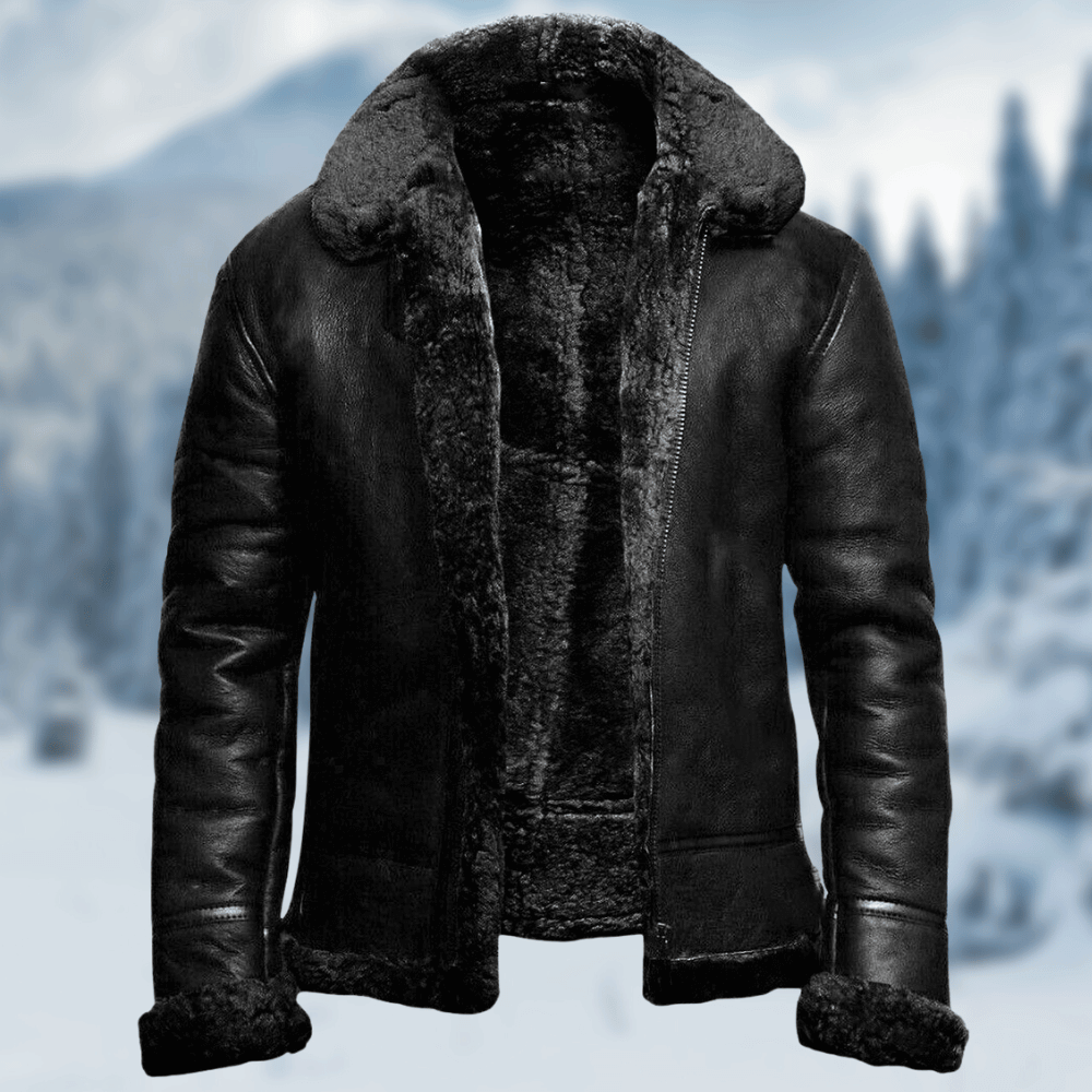 Leather jacket Warm Cuddly Robust
