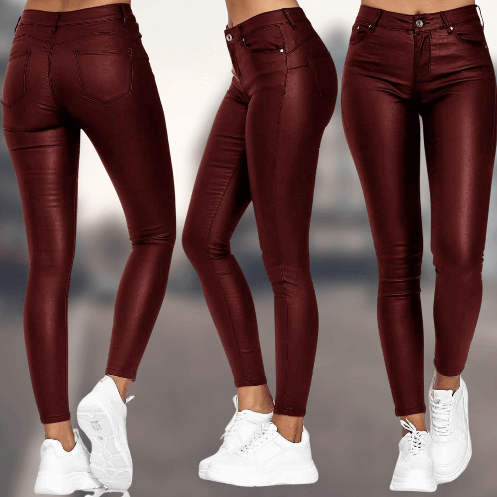 Elegant Leather Trousers for Women - Comfortable and Modern