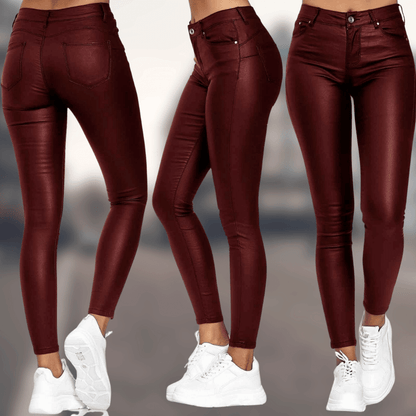 Elegant Leather Trousers for Women - Comfortable and Modern
