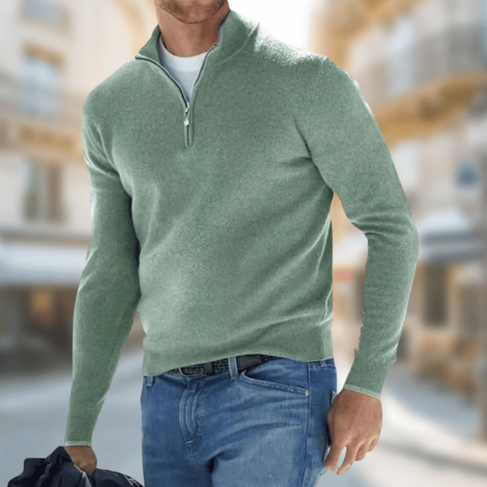 Men's Pullover Zipper Collar Sporty