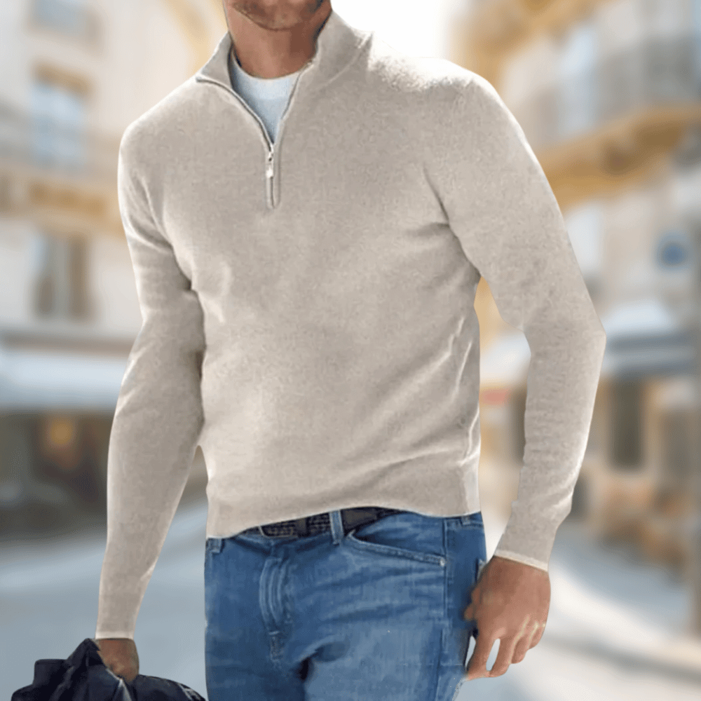 Men's Pullover Zipper Collar Sporty