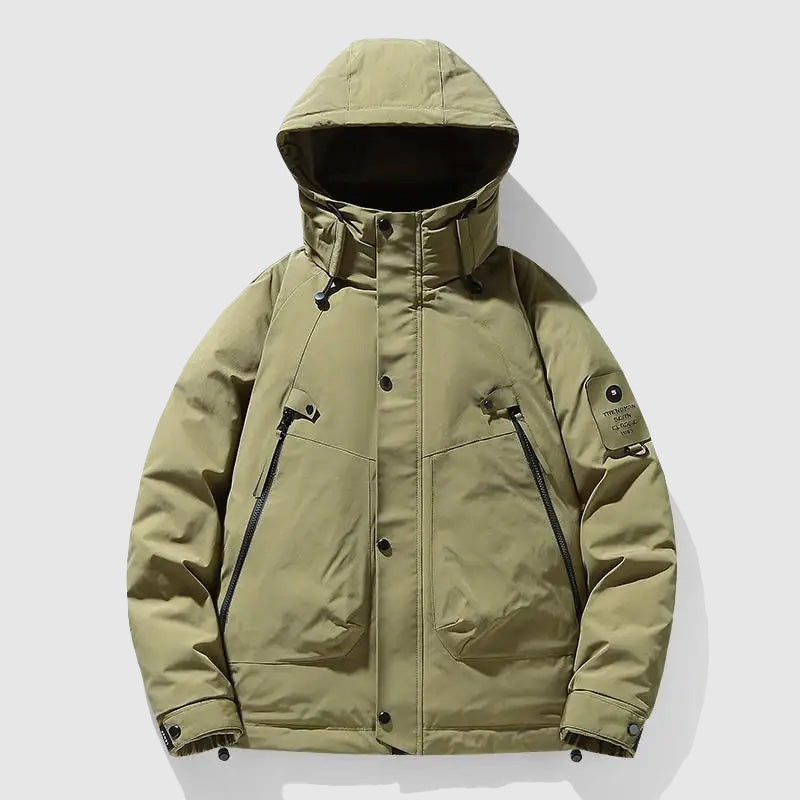 Men's Winter Jacket Hood Down Filling Warm