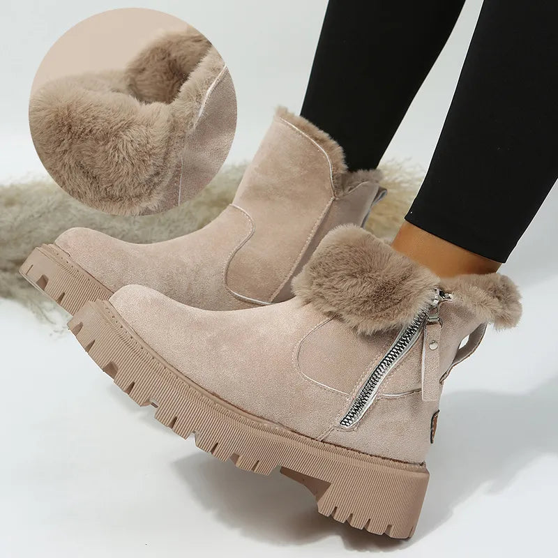 Warme Plüsch Schuhe aus Samt & Baumwolle - IdealeKleiden