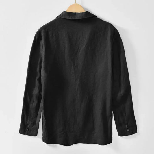 Sommer Leinenblazer Lässig Chic - IdealeKleiden