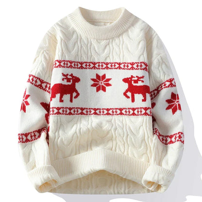 Christmas Jumper Reindeer Pattern Warm & Stylish