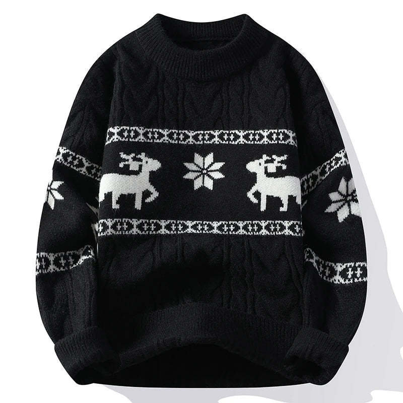 Christmas Jumper Reindeer Pattern Warm & Stylish